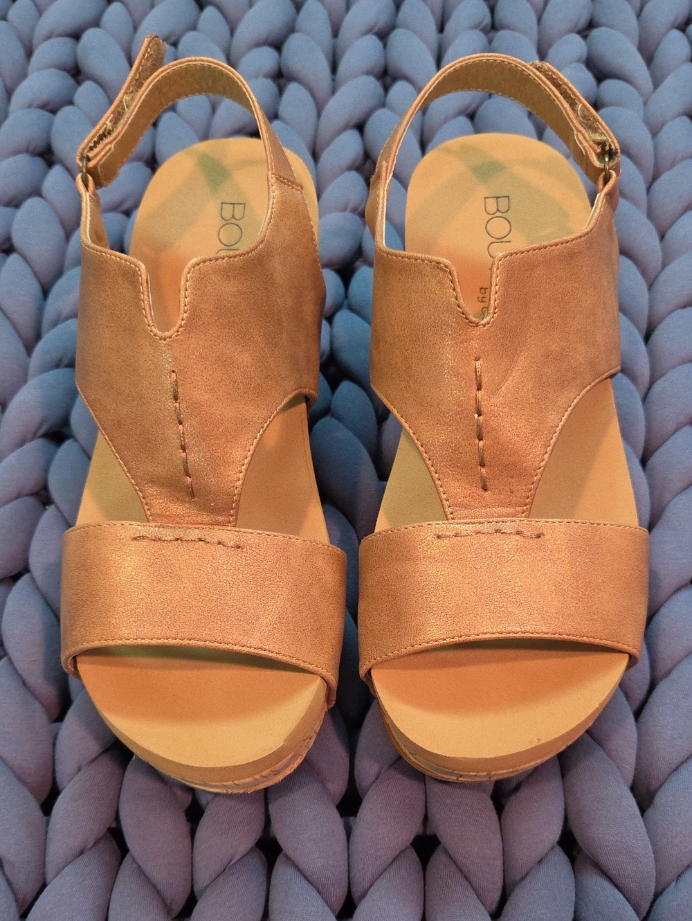 BOC Women's Rose Gold Slingback Sandals